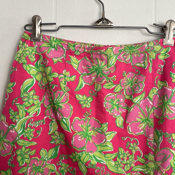 Lily Pulitzer A Line skirt with Slit and Bow Size 4 - Picture 3 of 6